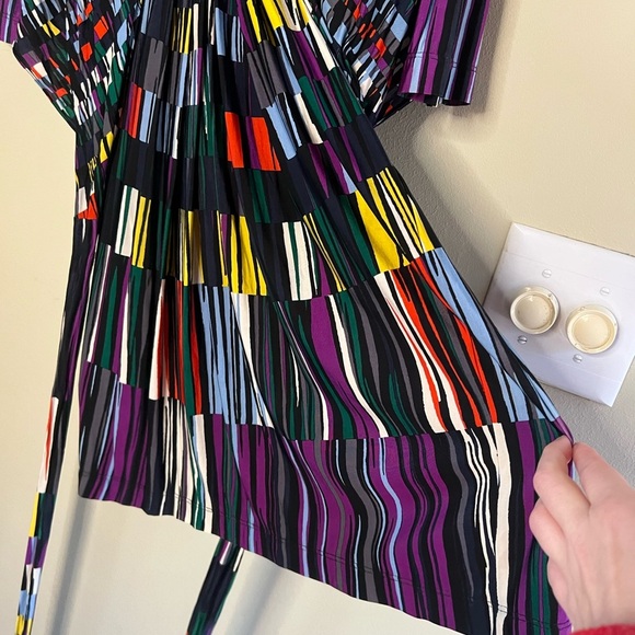 BCBGMaxazria Adele Wrap Multicolor Dress - Picture 9 of 16